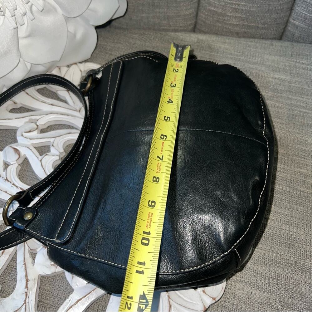 Frye Crossbody Black Leather Purse Bag Handbag - Picture 7 of 12